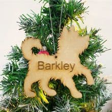 SCOTTIE Wooden Christmas Tree Dog Ornament engraved with Dog's name